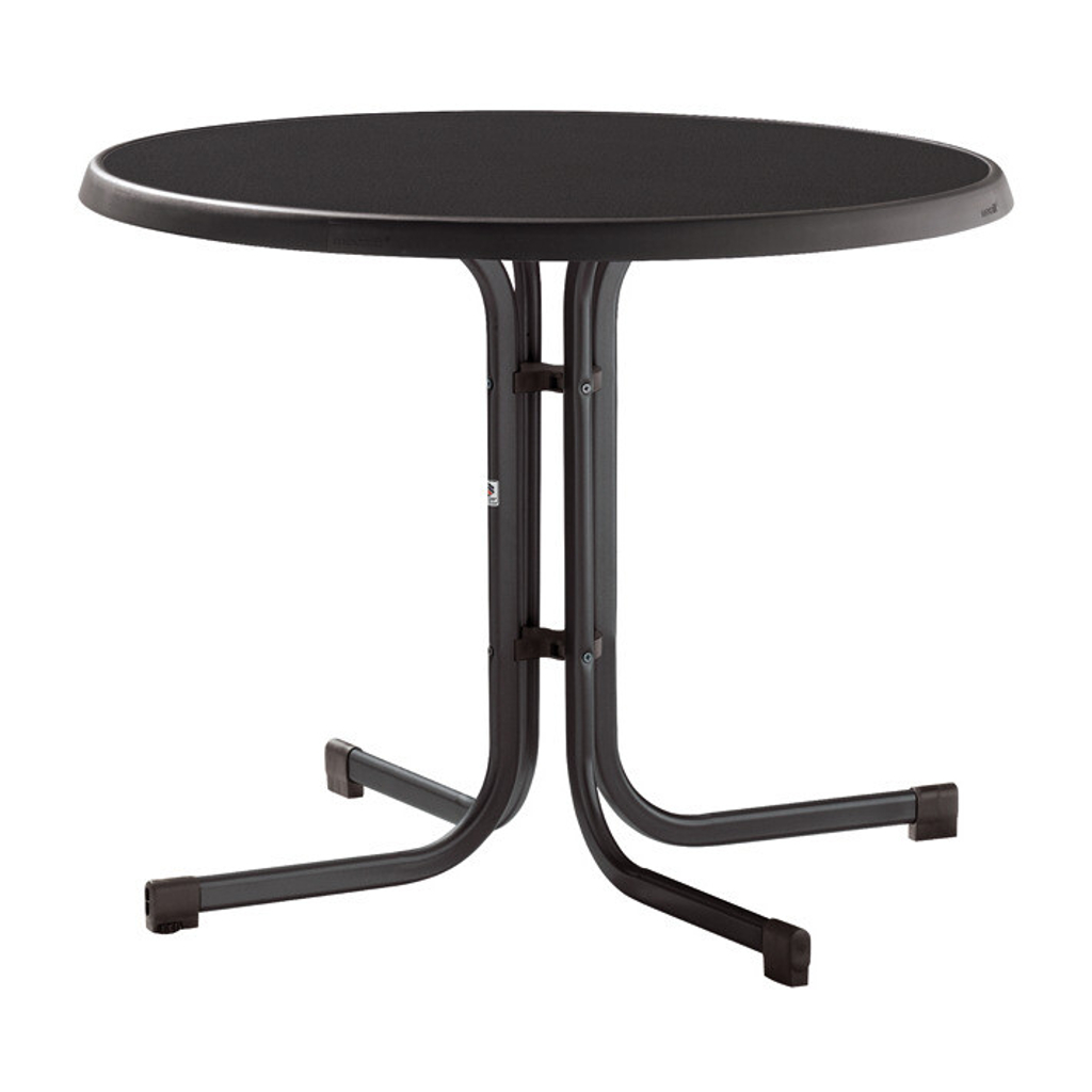 Sieger Boulevardtisch anthrazit Stahl H/D: ca. 72x86 cm