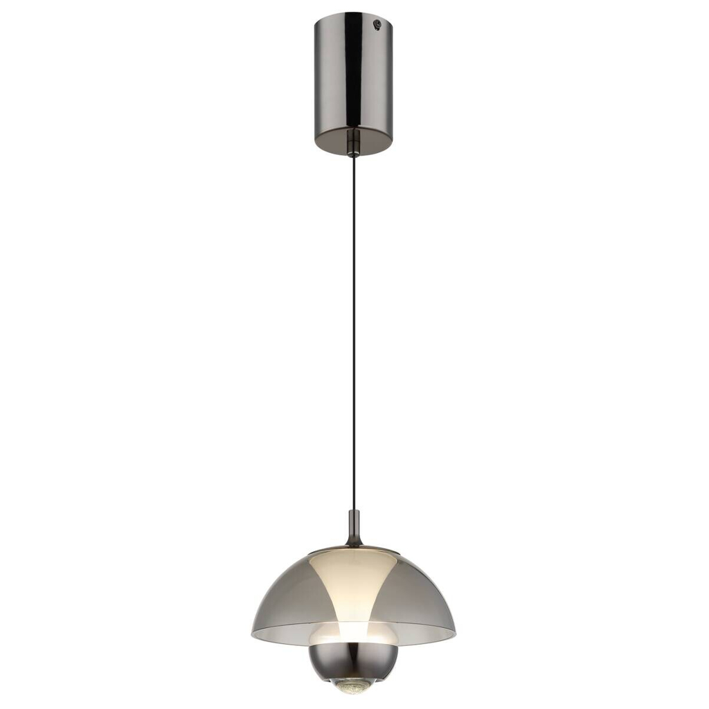 GLOBO LED-Pendelleuchte Rauch schwarz Metall Kunststoff H/D: ca. 200x18 cm 1 Brennstellen