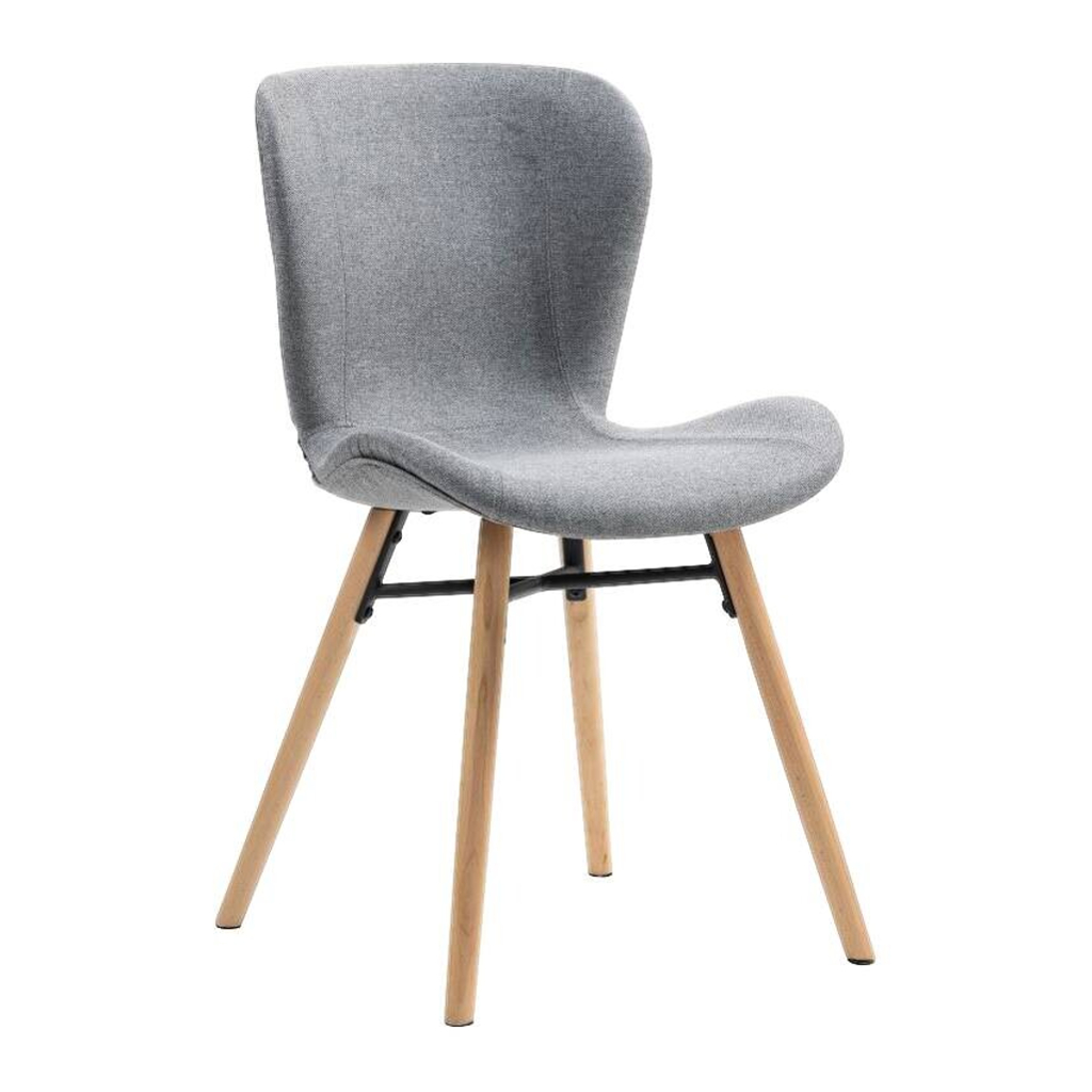 Stuhl Florenz hellgrau Microfaser B/H/T: ca. 47x80x52 cm