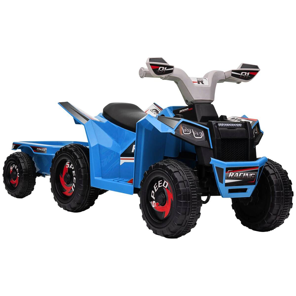 HOMCOM Kinder Elektrofahrzeug grau B/H/L: ca. 41,5x48,5x106 cm