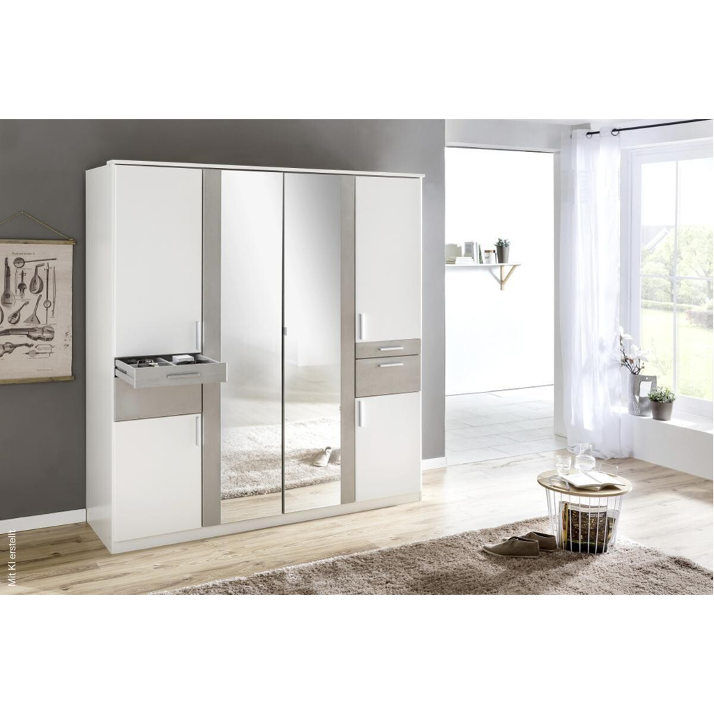 Kleiderschrank Koblenz weiß B/H/T: ca. 180x198x58 cm