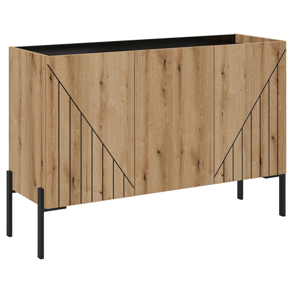 Sideboard Neo Evoke Oak Nachbildung schwarz B/H/T: ca. 120x81x40 cm