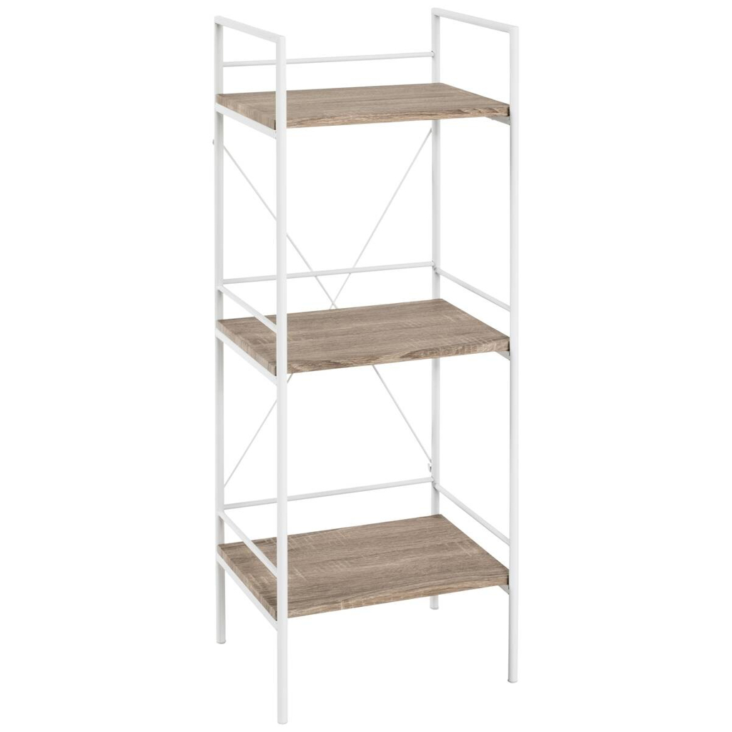 Regal Eiche Optik weiß lackiert MDF B/H/T: ca. 34x96x27 cm