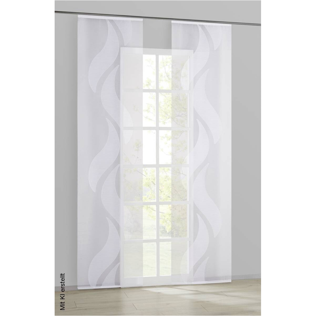 POCOline Schiebevorhang Flavio weiß B/L: ca. 60x245 cm