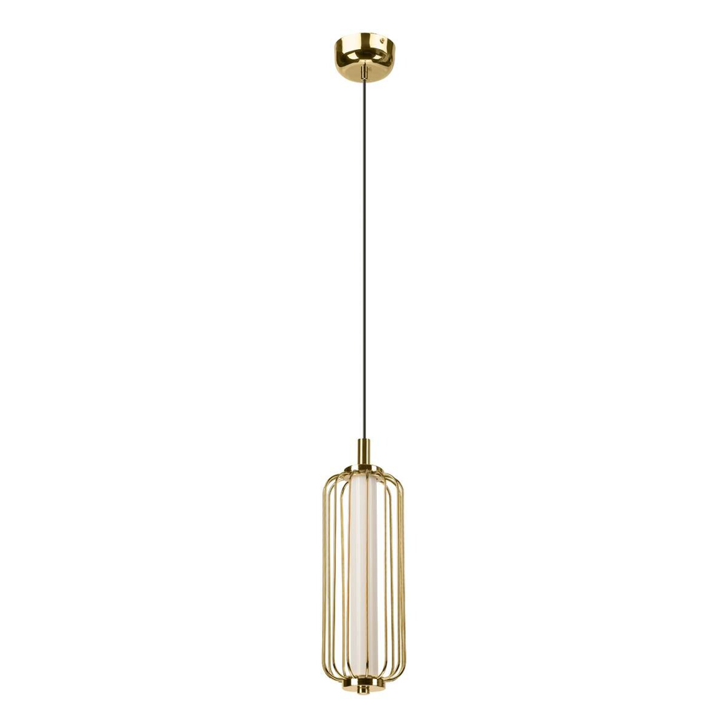 Lamkur Pendelleuchte gold Stahl B/H/L: ca. 12x120x12 cm GU10 1 Brennstellen