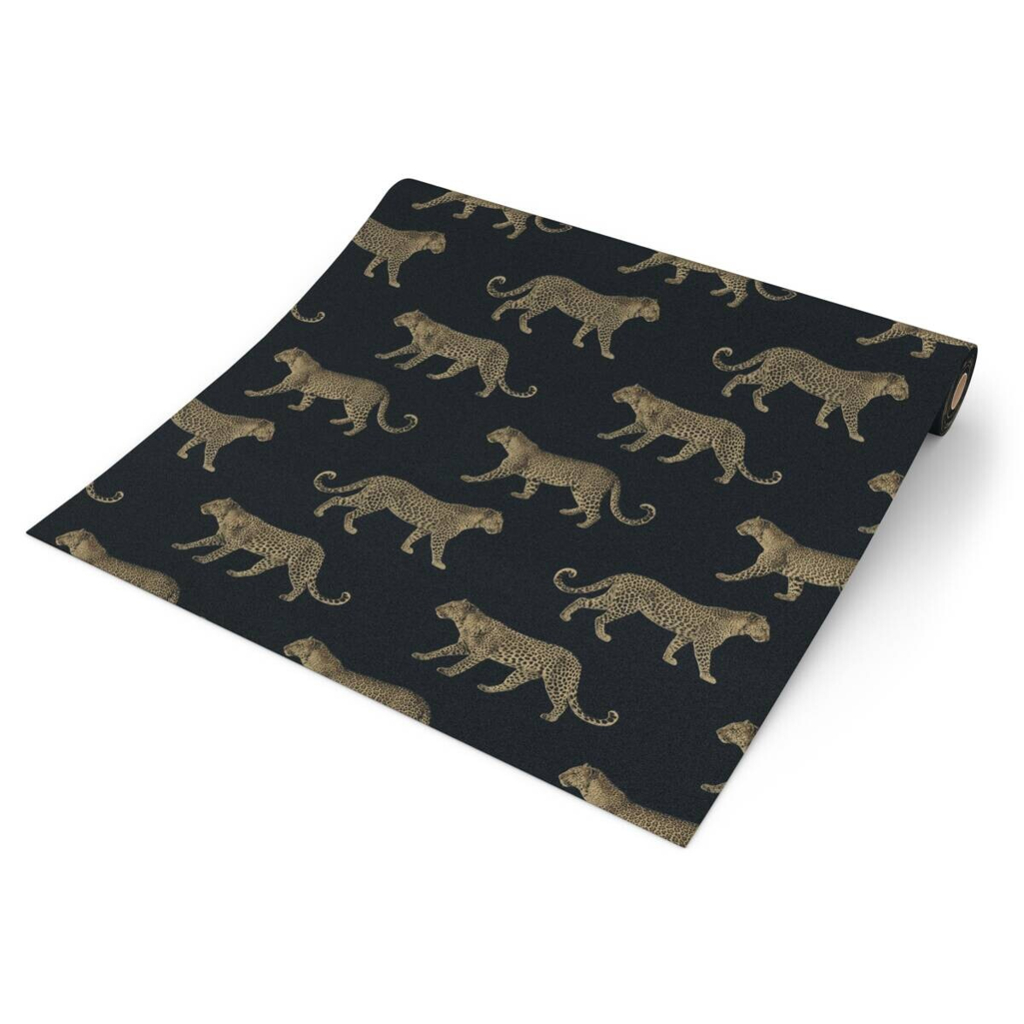 Vliestapete Gepard schwarz B/L: ca. 53x1005 cm