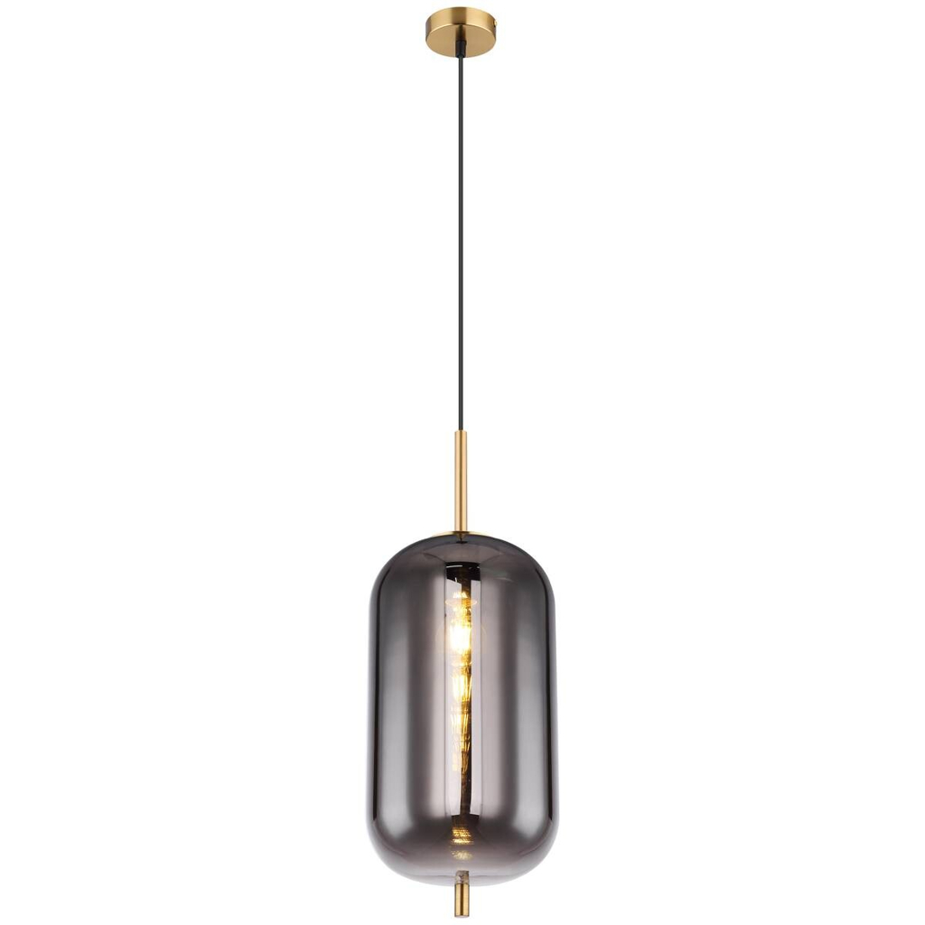 GLOBO Pendelleuchte messing Glas Metall H/D: ca. 120x22 cm 1 Brennstellen