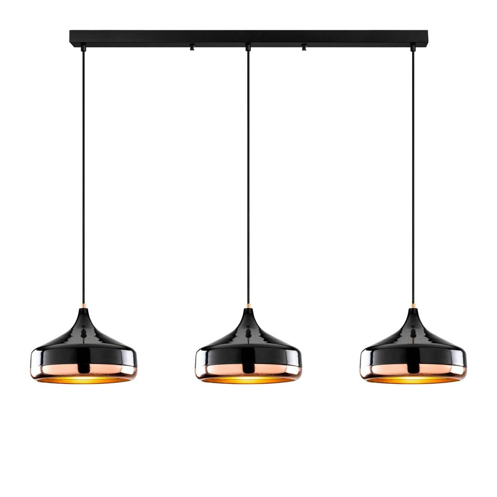 Opviq Pendelleuchte Yldo schwarz B/H/T/L: ca. 146x122x36x146 cm E27 3 Brennstellen