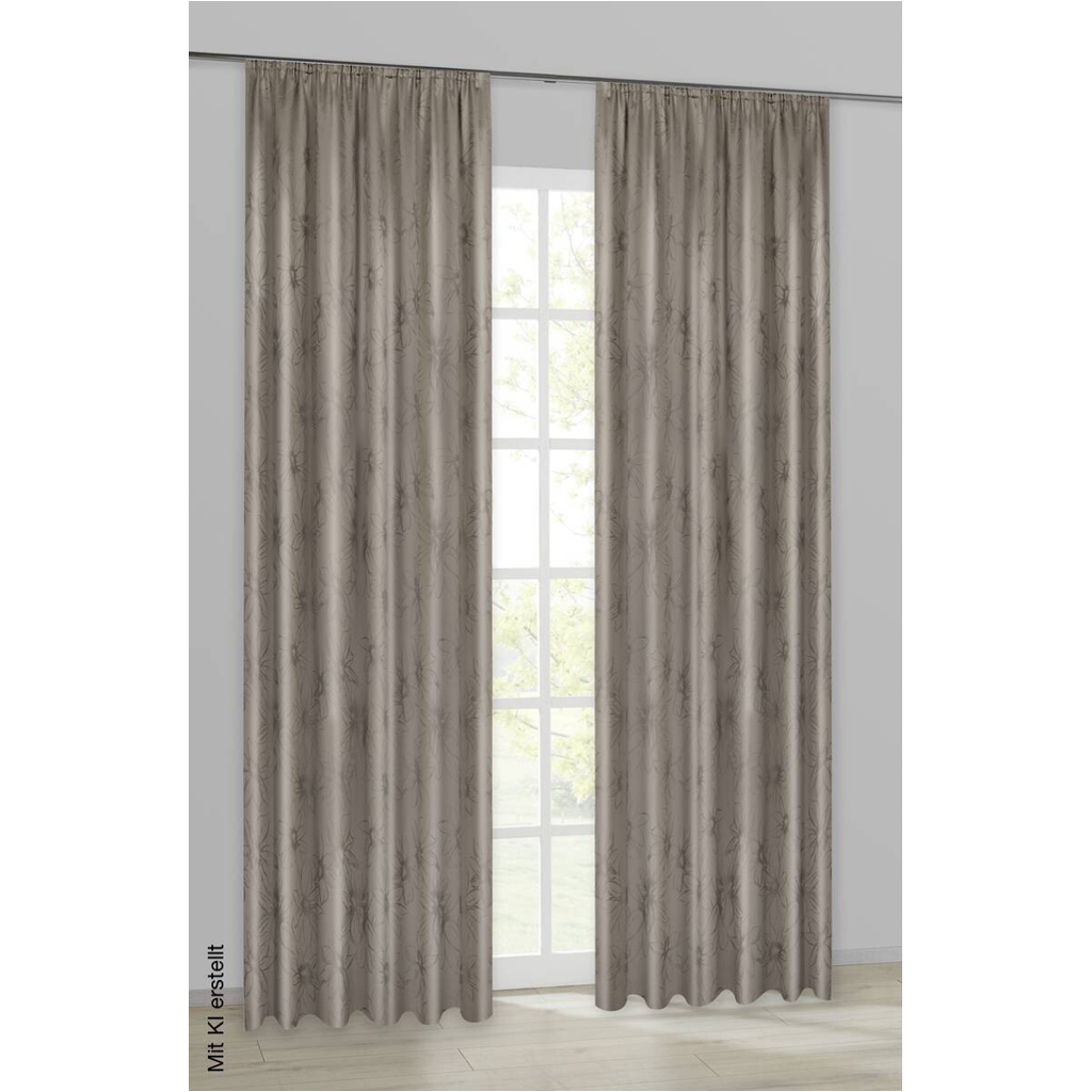 ACUS design collection Dekovorhang Paradiso taupe B/L: ca. 140x245 cm