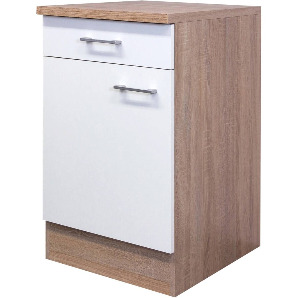 Unterschrank SAMOA weiß Eiche Nachbildung B/H/T: ca. 50x85x60 cm