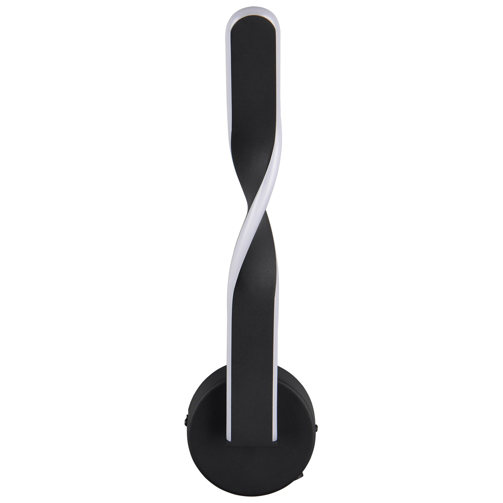 Reality LED Wandleuchte Ginko mattschwarz Metall B/H: ca. 12x45,5 cm 1 Brennstellen