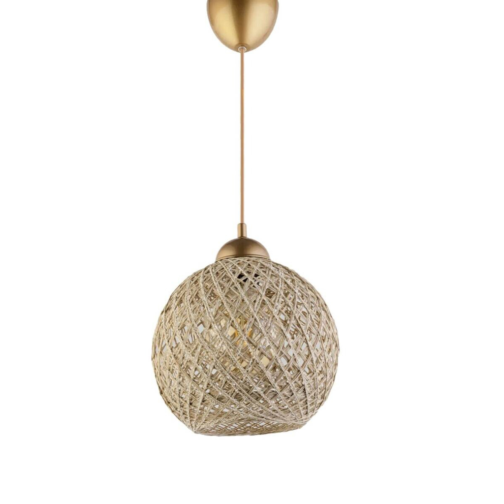 Opviq Pendelleuchte silber Baumwolle B/H/T/L/D: ca. 22x54x22x22x22 cm E27 1 Brennstellen