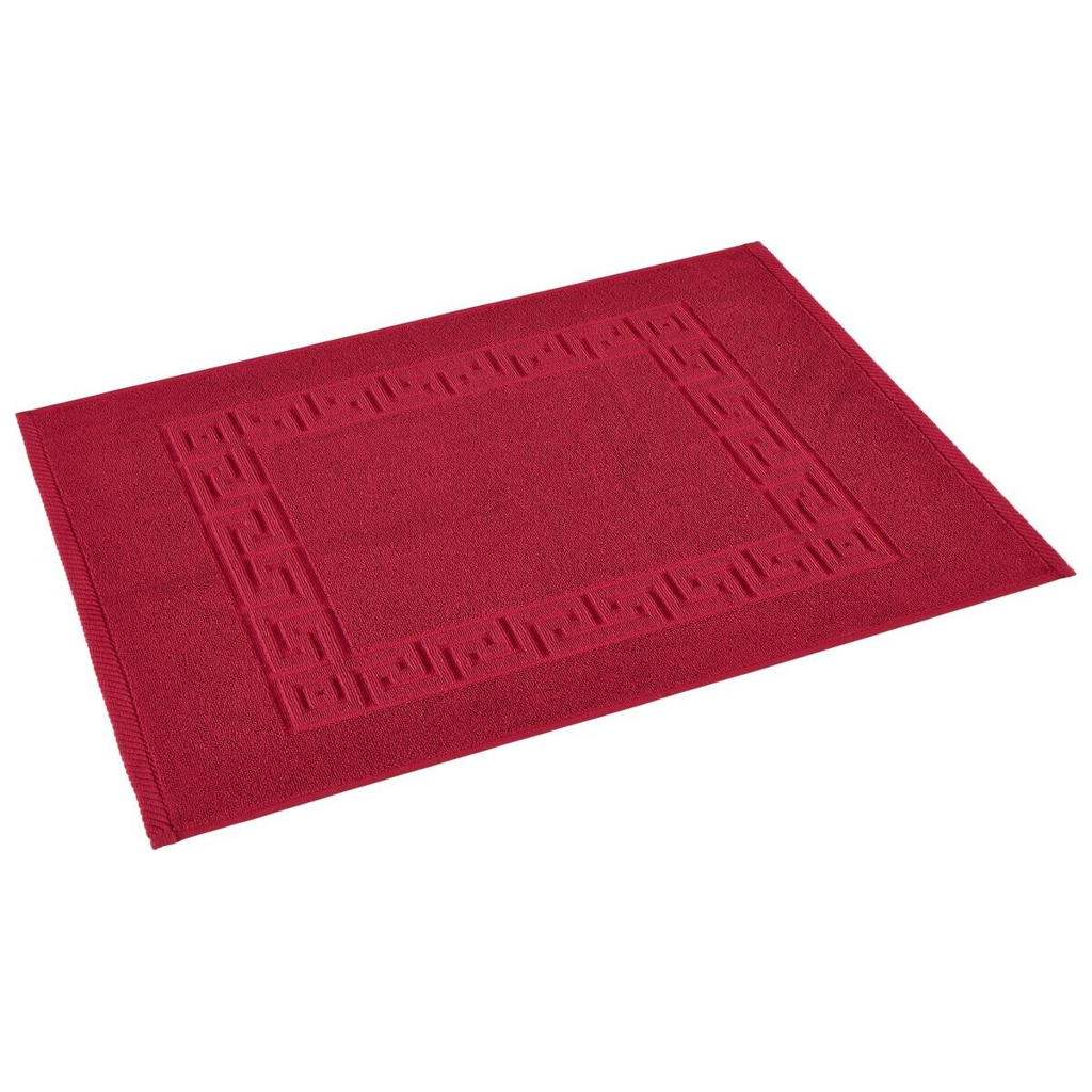 POCOline Duschvorleger Mäander rot Baumwolle B/L: ca. 50x70 cm