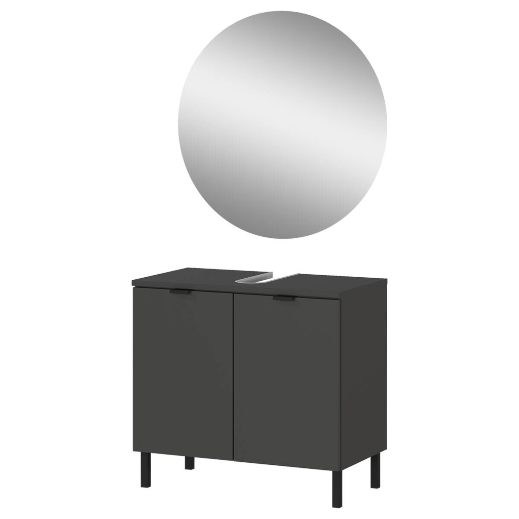 Badezimmer-Set 9918-547 Graphit Optik B/H/T: ca. 60x200x34 cm