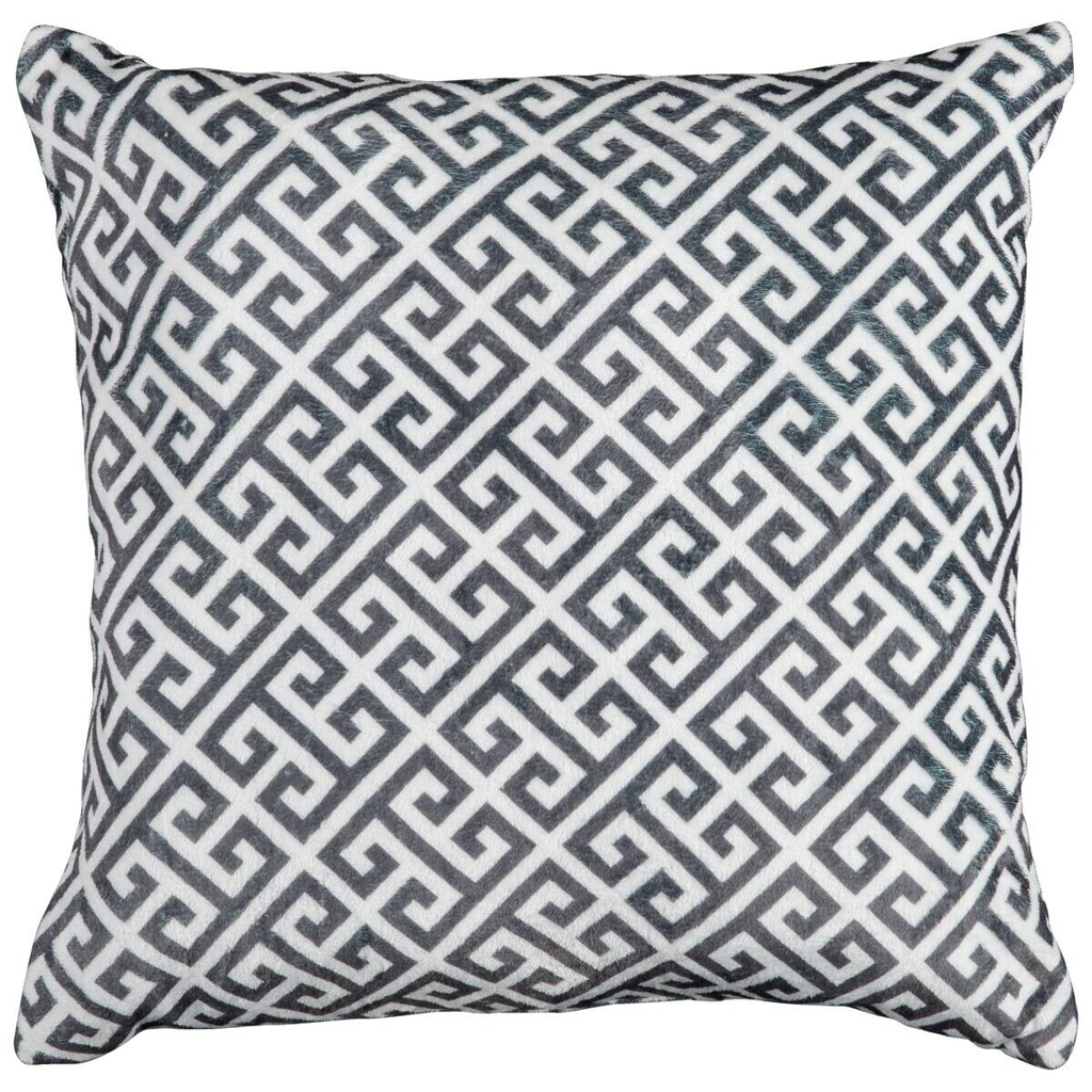 Dekokissen Flanell anthrazit Polyester B/L: ca. 60x60 cm