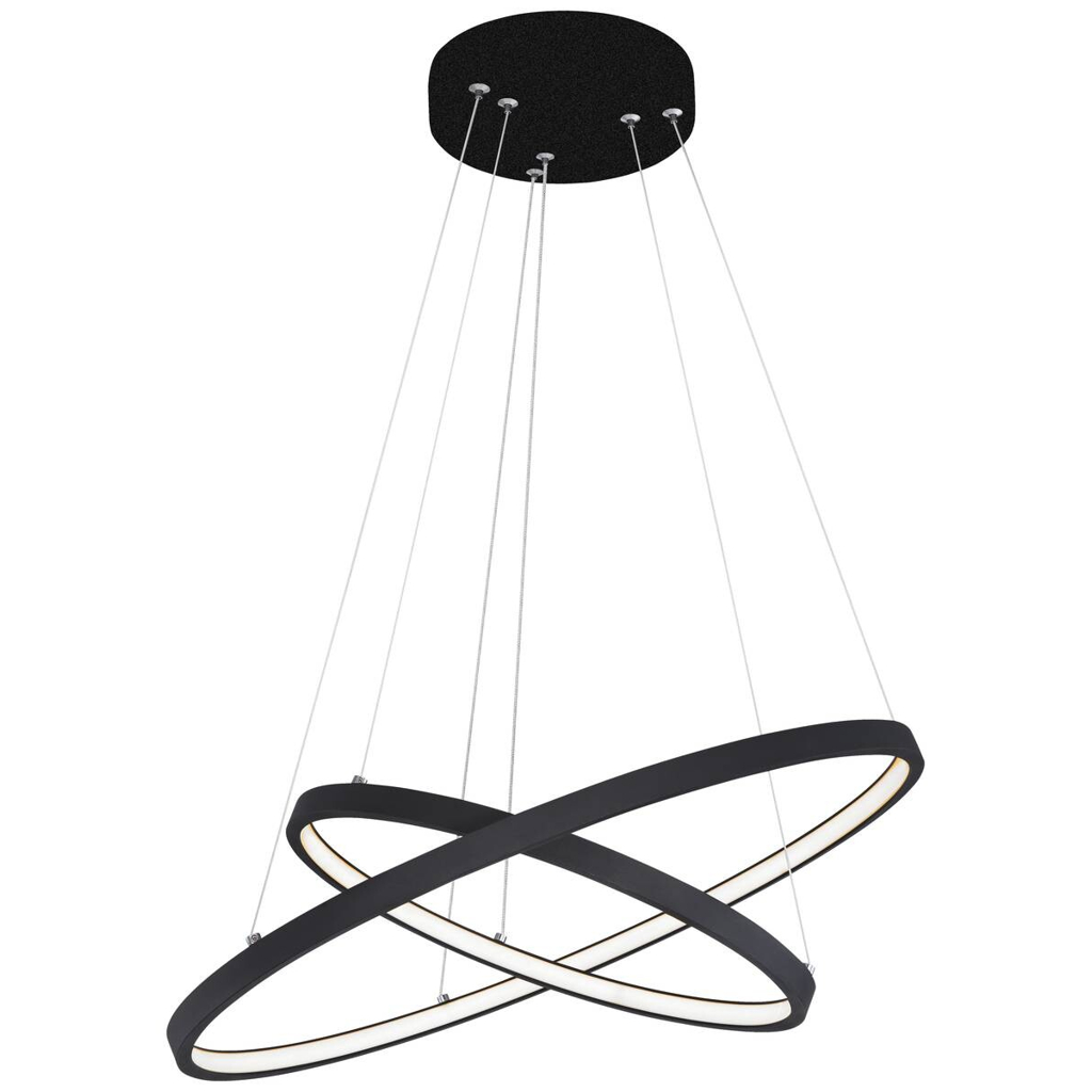 POCOline Pendelleuchte Agneta schwarz Metall Kunststoff D: ca. 50 cm