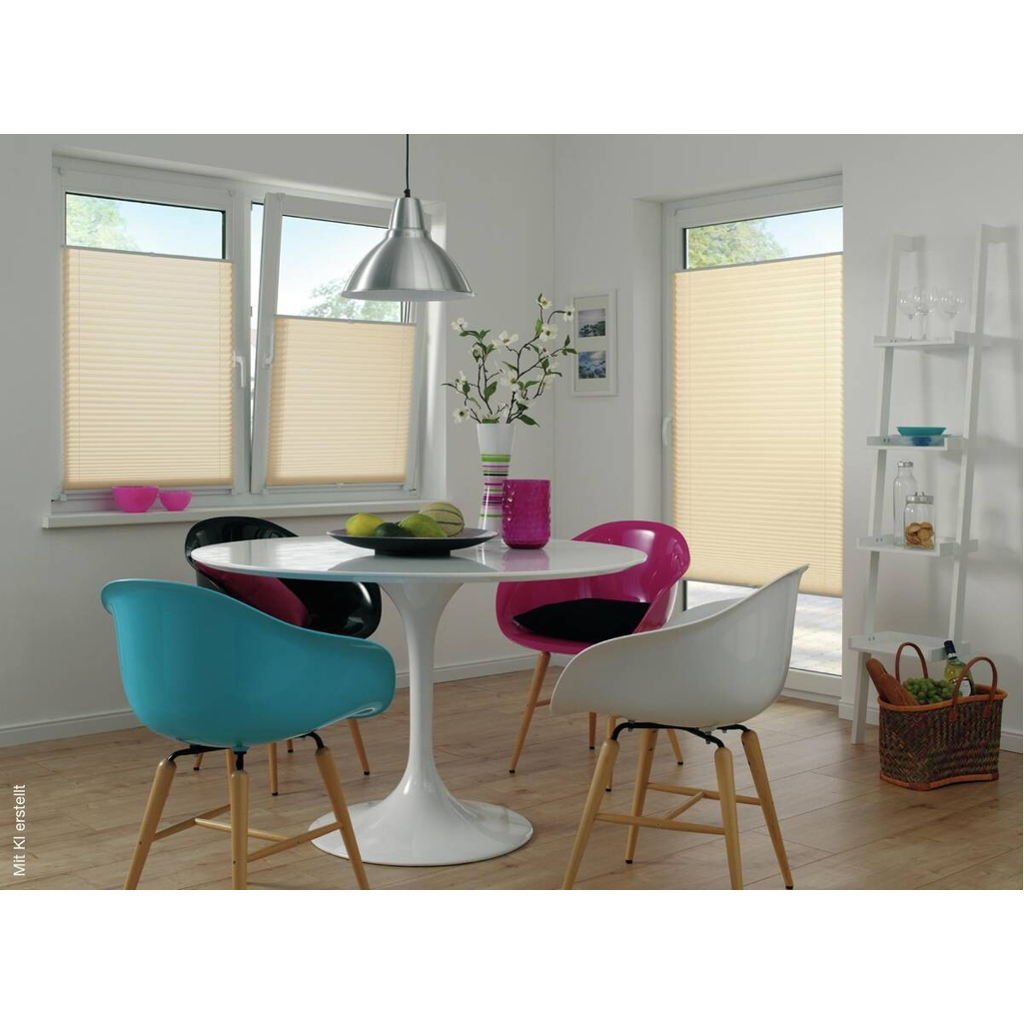 Spannplissee Easyfix Pia beige B/L: ca. 60x130 cm