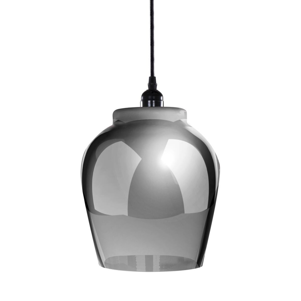 Kayoom Pendelleuchte grau schwarz Glas B/H/L: ca. 22x29x22 cm E27 1 Brennstellen