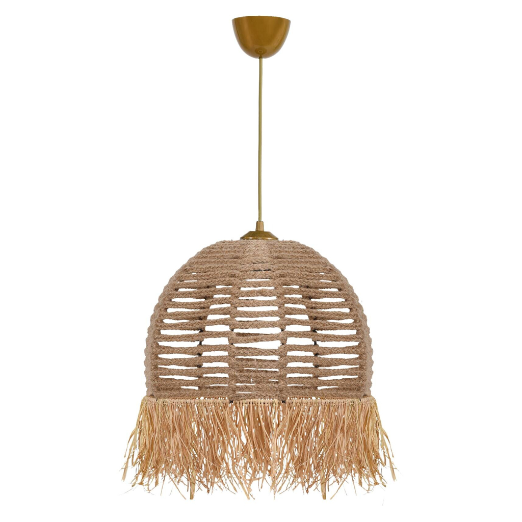 Opviq Pendelleuchte creme Baumwolle B/H/T/L/D: ca. 30x80x30x30x30 cm E27 1 Brennstellen