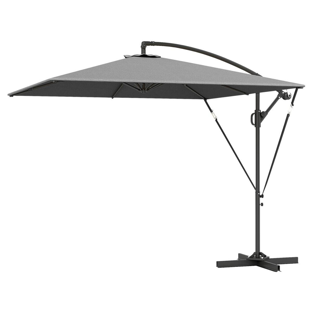 Outsunny Ampelschirm grau Polyester B/H/L: ca. 250x235x295 cm
