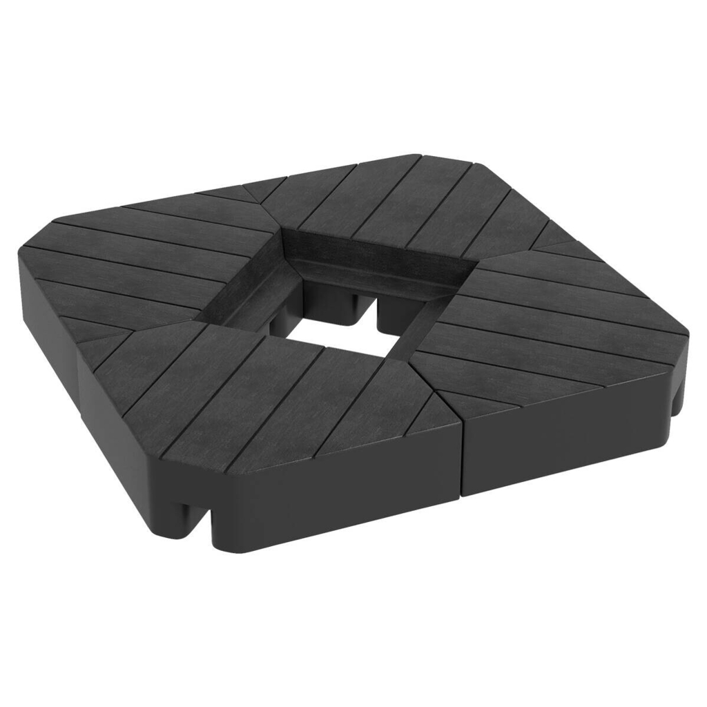 Outsunny Schirmgewichte schwarz Kunststoff B/H/L: ca. 80x13x80 cm