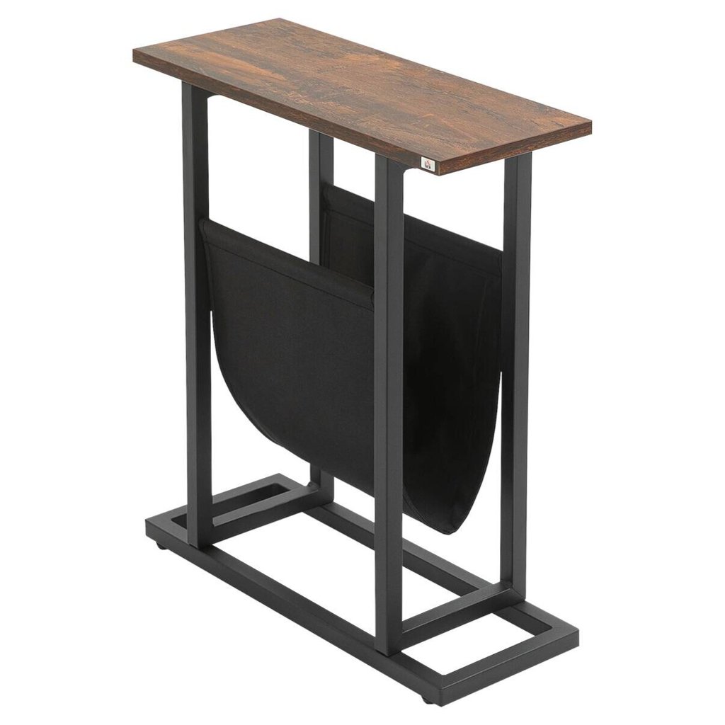 HOMCOM Beistelltisch schwarz Spanplatte B/H/L: ca. 19x49x55 cm