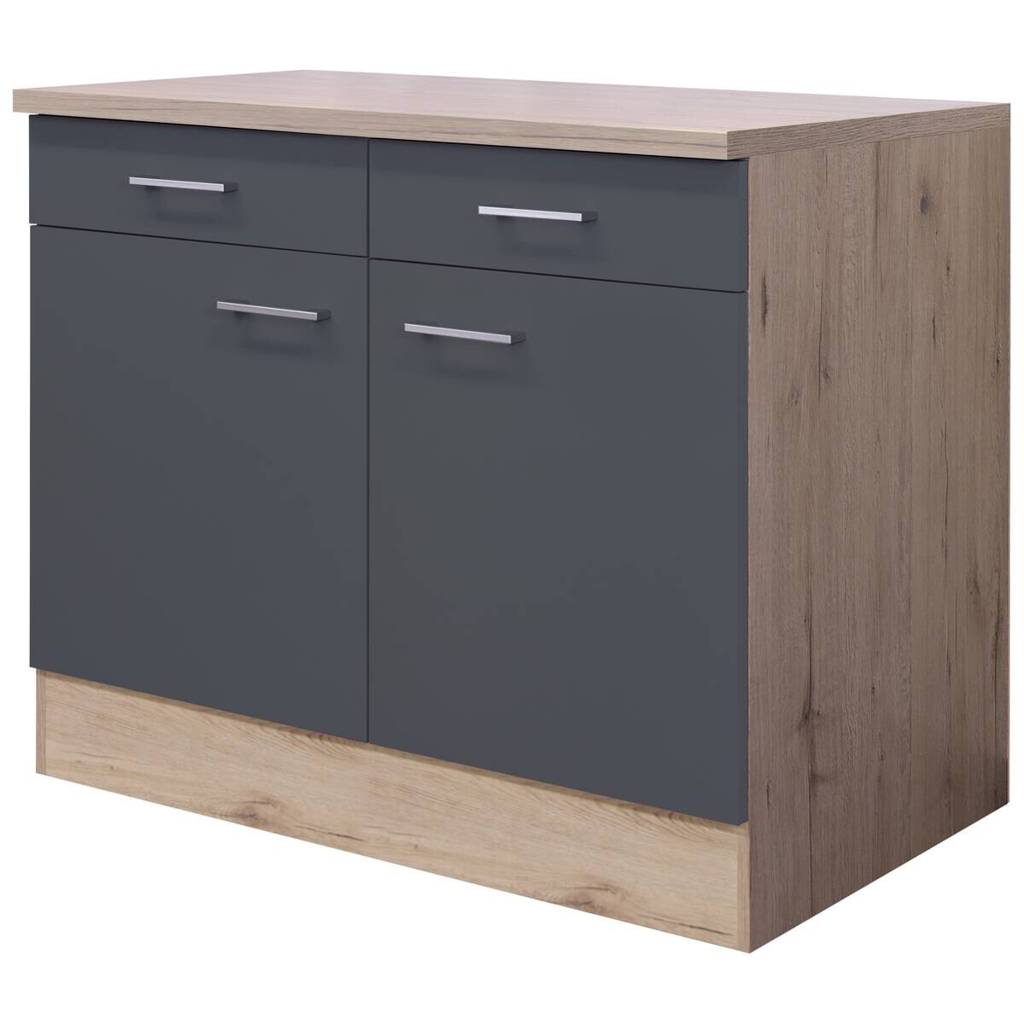 Unterschrank Morena grau matt B/H/T: ca. 100x85x60 cm