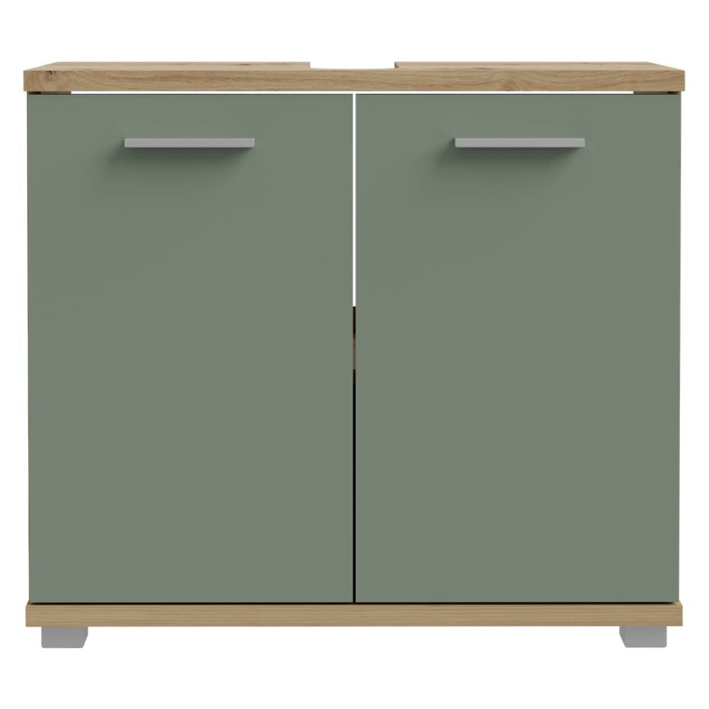 Waschbeckenunterschrank  Eiche Artisan Nachbildung salbei B/H/T: ca. 70x62x29 cm