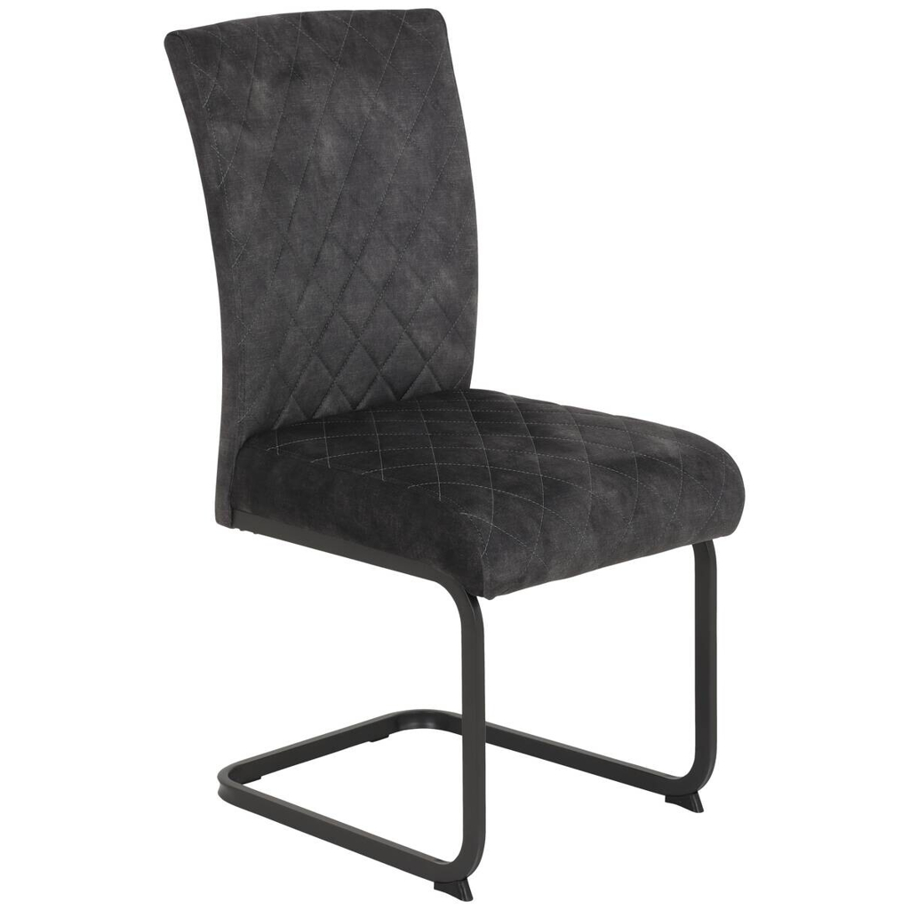 Schwingstuhl Rachel I, 4er-Set anthrazit Microfaser B/H/T: ca. 46x96x60 cm