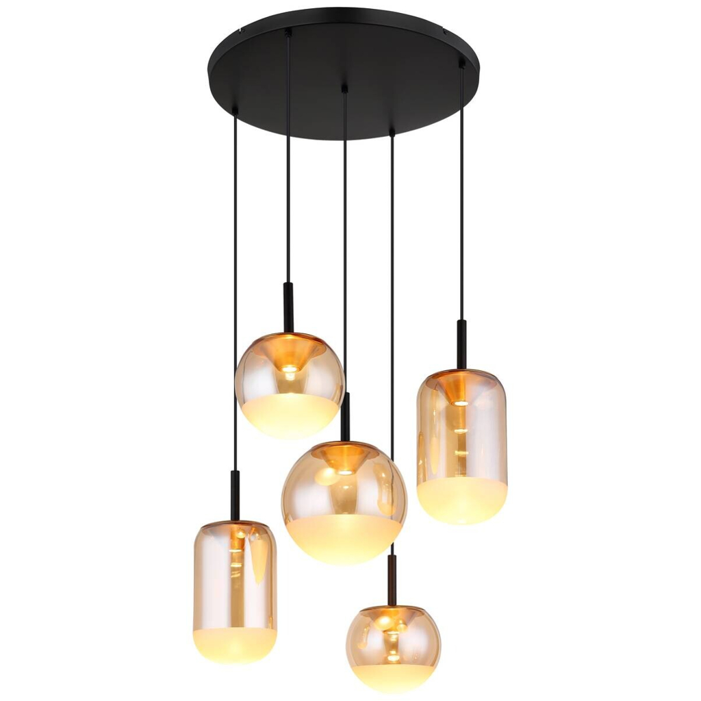 GLOBO LED-Hängeleuchte schwarz messing Metall Aluminium H/D: ca. 150x71 cm 1 Brennstellen