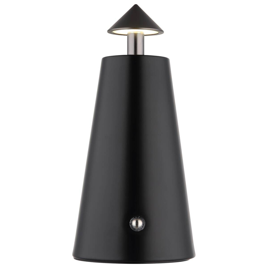 GLOBO LED-Tischleuchte mattschwarz Chrom Metall Kunststoff Stein H/D: ca. 19x9 cm 1 Brennstellen