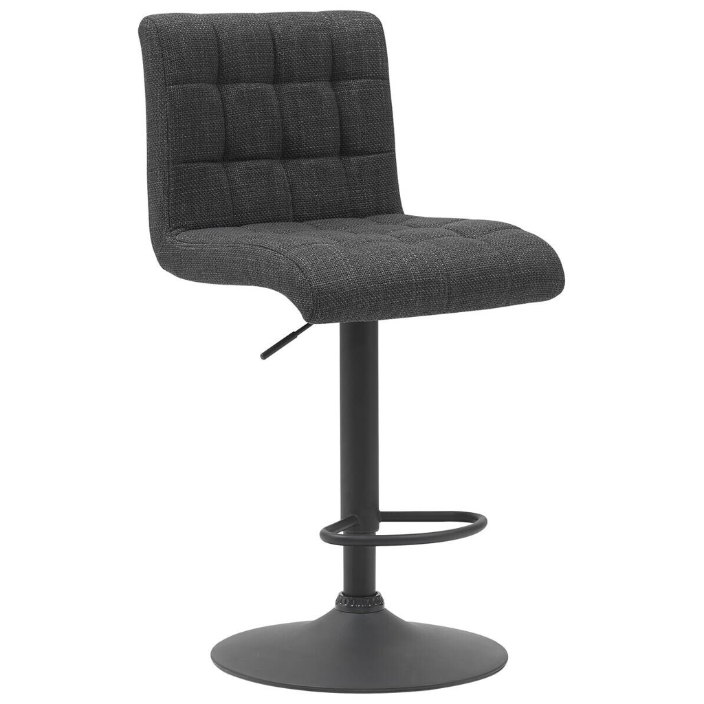 Barhocker Erika anthrazit Microfaser Webstoff B/H/T: ca. 47x93x57 cm