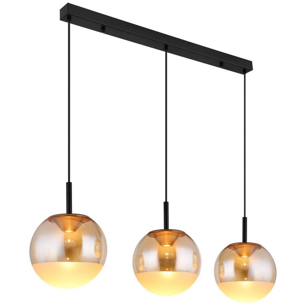 GLOBO LED-Hängeleuchte schwarz messing Aluminium Metall B/H/L: ca. 25x130x106 cm 1 Brennstellen