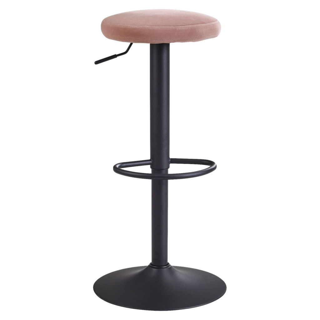 Barhocker rosa Stoff B/H/T: ca. 40x58x40 cm