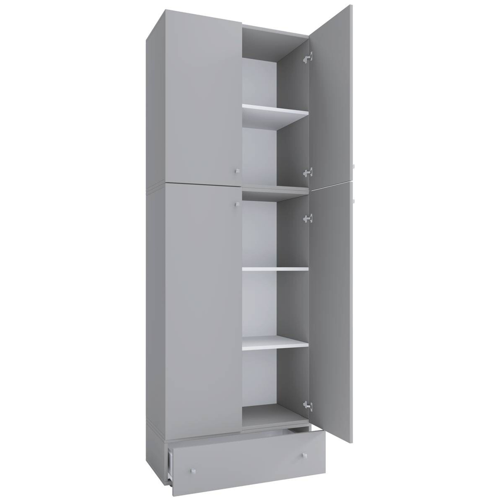 Büroschrank Lona grau B/H/T: ca. 70x200x39 cm