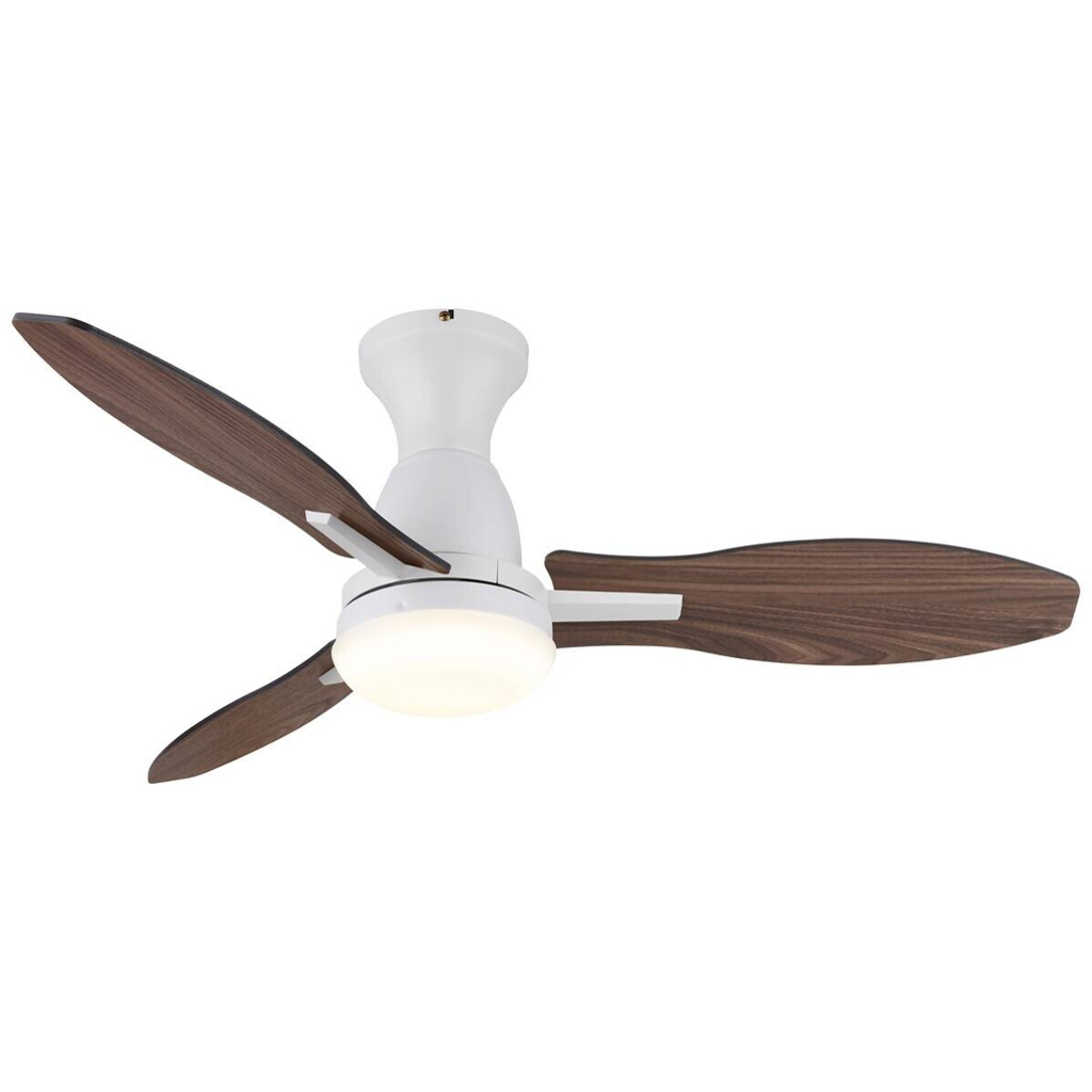 GLOBO LED-Deckenventilator Opal weiß H/D: ca. 32,5x107 cm max. 22 W