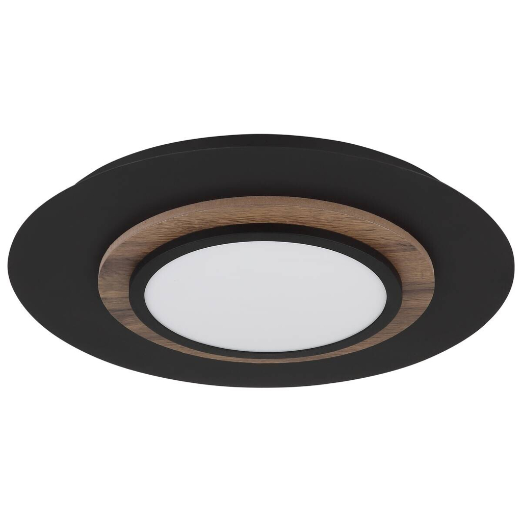 GLOBO Deckenleuchte mattschwarz Opal MDF Metall H/T/D: ca. 5,6x34x48 cm 1 Brennstellen