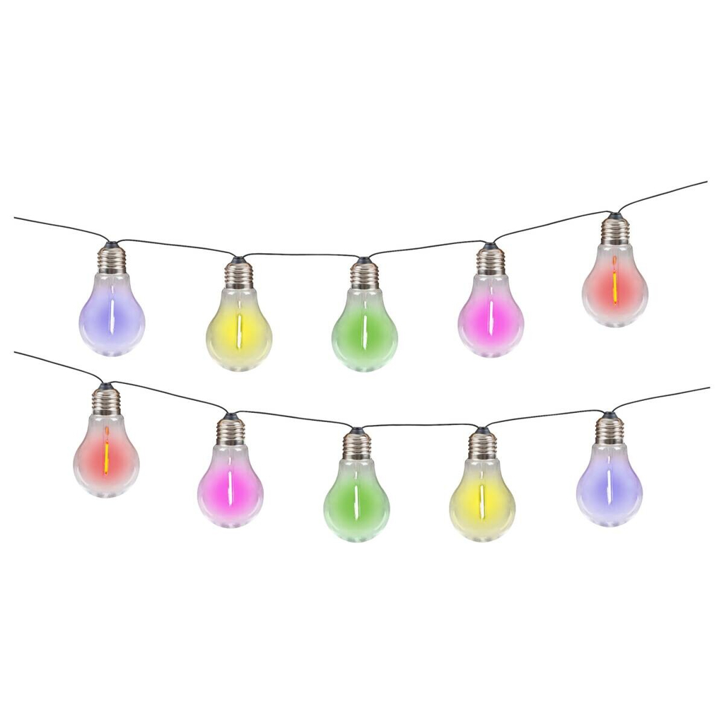 Solar-Lichterkette multicolor B/H/T: ca. 370x370x6 cm