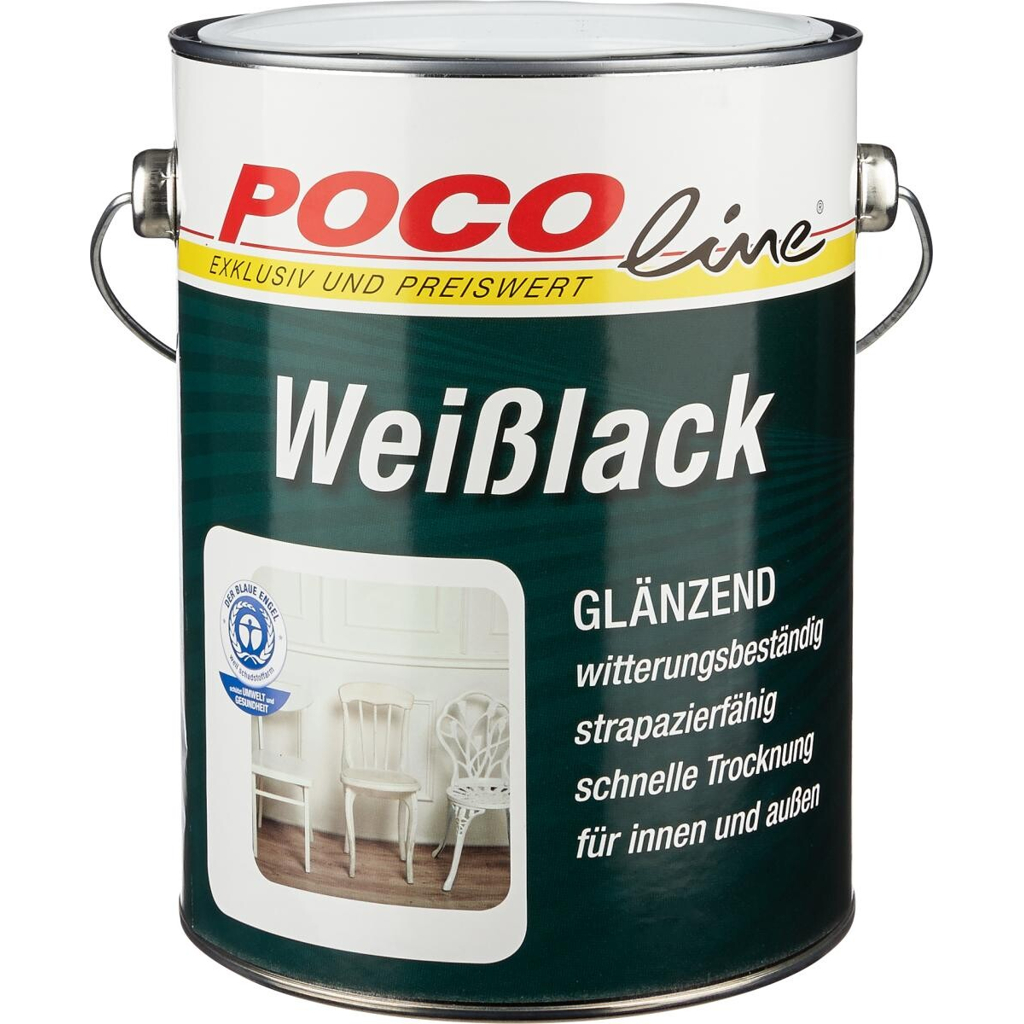 POCOline Acryl Weißlack weiß glänzend ca. 2,5 l