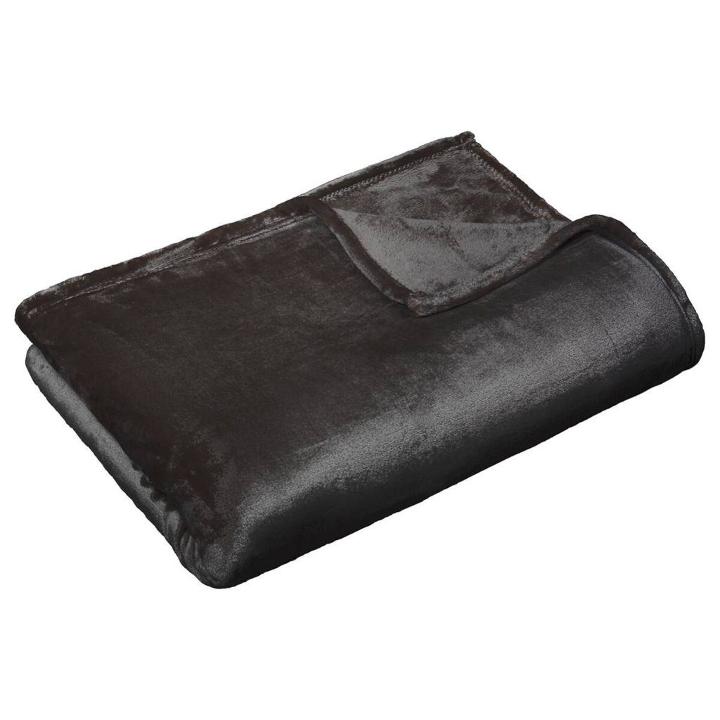 Wohndecke Cashmere touch schwarz Polyester B/L: ca. 140x180 cm