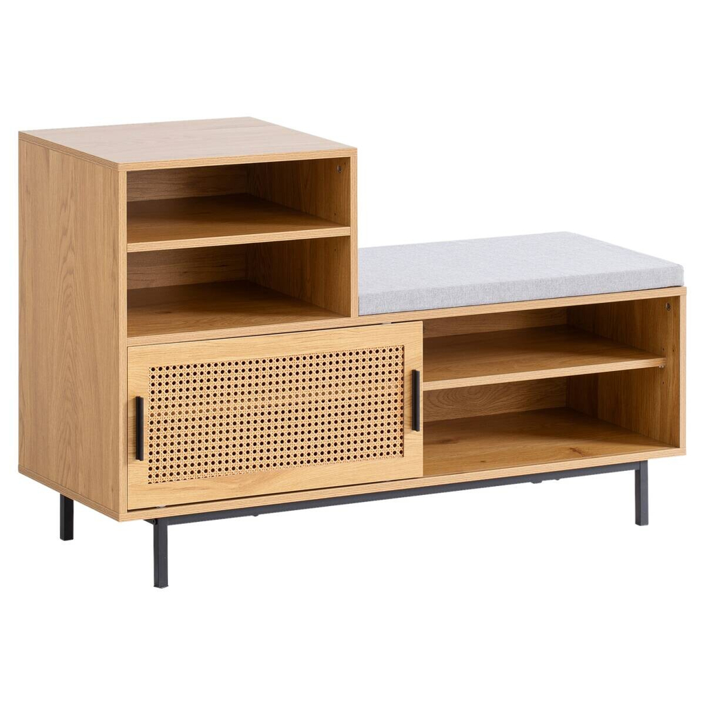 Schuhbank natur Eiche Optik B/H/T: ca. 120x75,5x40 cm
