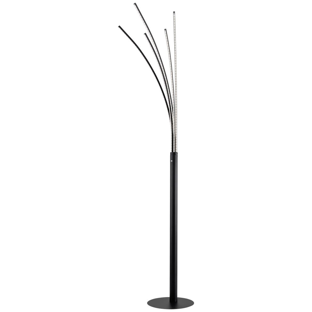 POCOline Stehlampe Palmier schwarz Alu Metall H: ca. 180 cm 5 Brennstellen