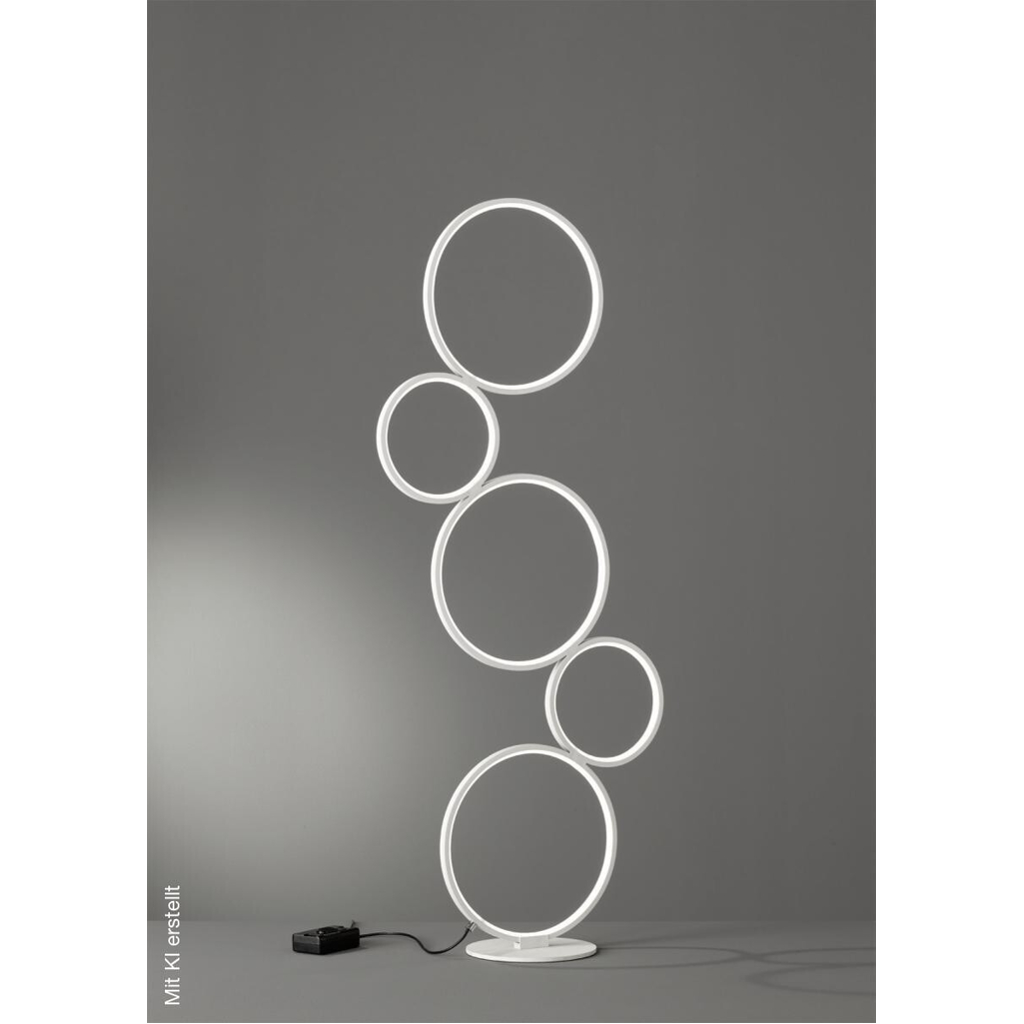 TRIO Stehlampe Rondo weiß Metall B/H: ca. 47x115 cm