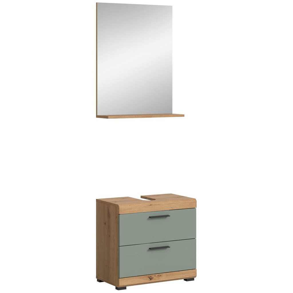 Badezimmer-Set Scout Eiche Artisan Nachbildung salbei Nachbildung B/H/T: ca. 60x191x37 cm