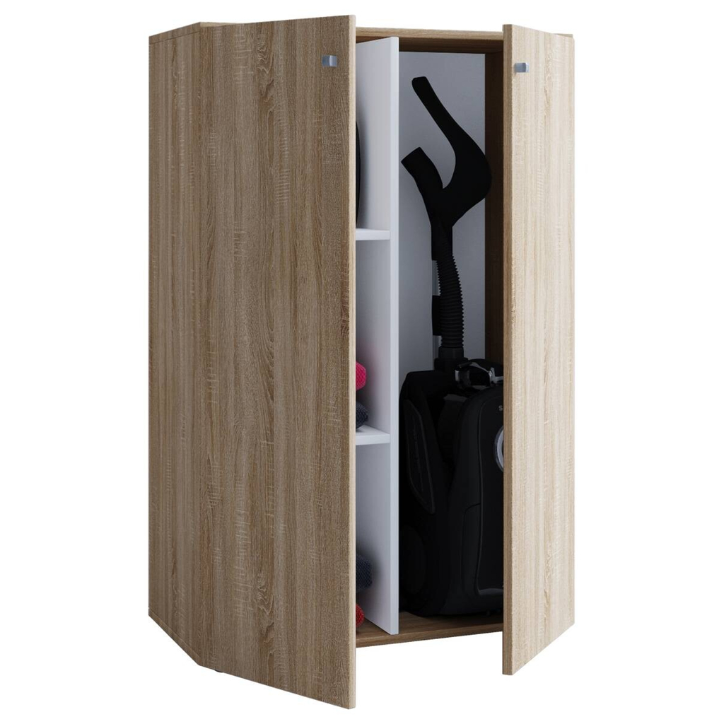 Putzschrank Lona XL Putzschrank Eiche Sonoma Nachbildung weiß B/H/T: ca. 70x105x40 cm