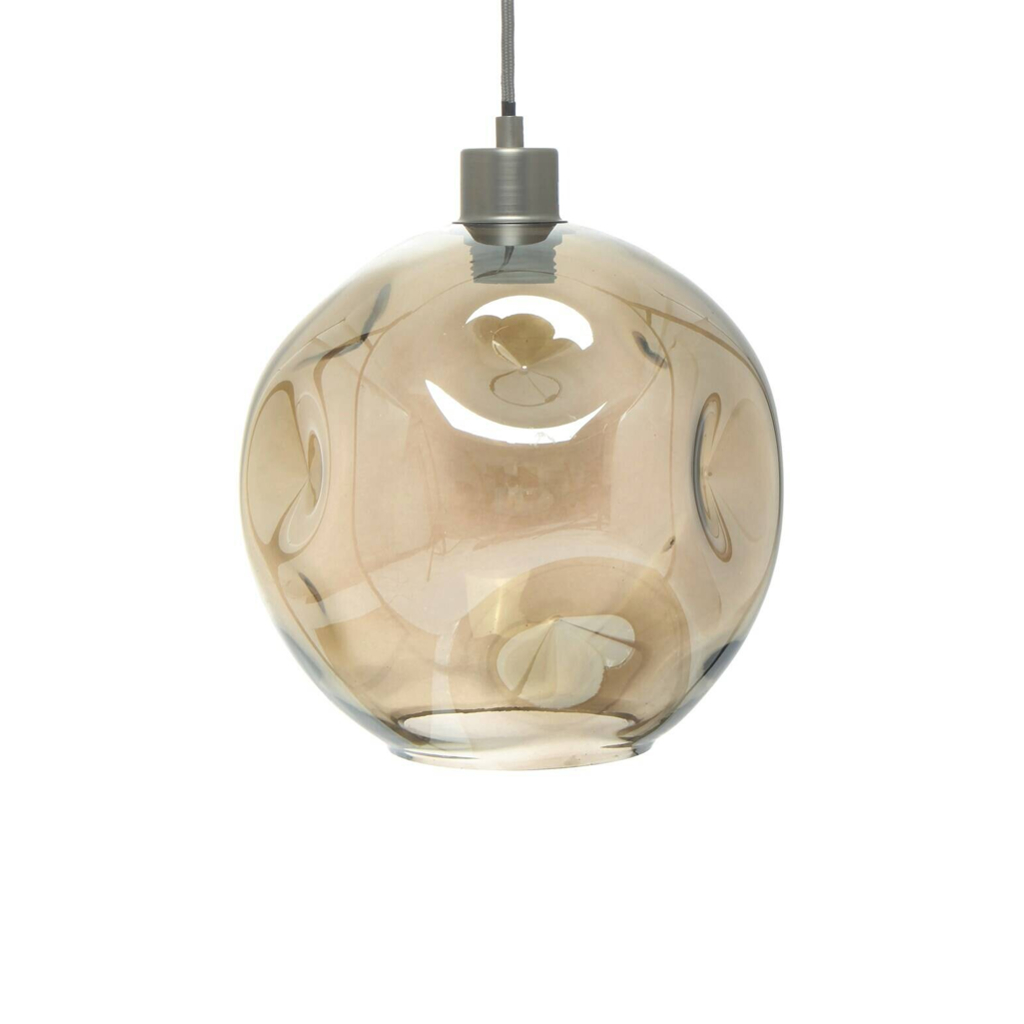 Kayoom Pendelleuchte klar grau Glas B/H/L: ca. 26x32x26 cm E27 1 Brennstellen