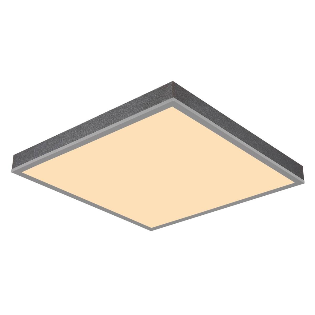 GLOBO LED-Deckenleuchte DORO 416080AD2-CCT Opal silber MDF Aluminium B/H/L: ca. 45x7,5x45 cm 1 Brennstellen