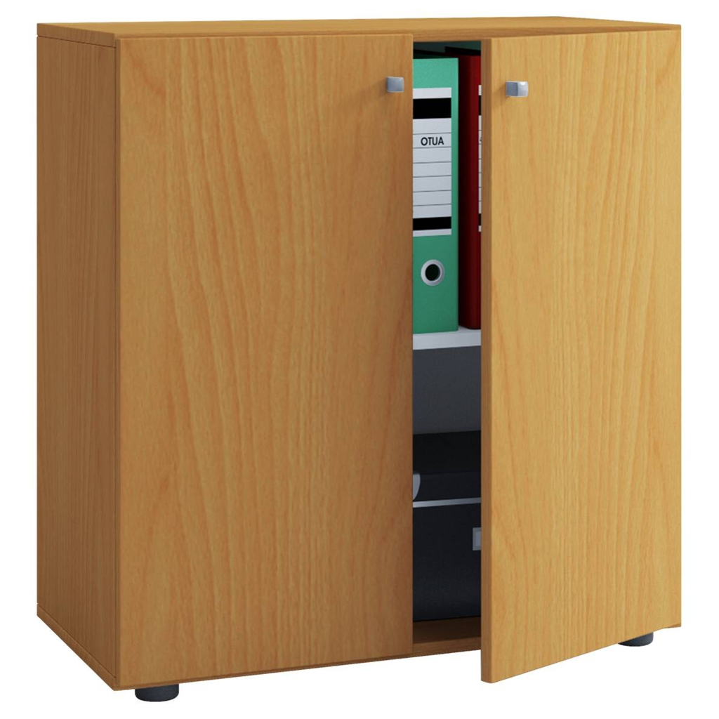 Büroschrank Lona L buche Nachbildung weiß B/H/T: ca. 70x74x39 cm