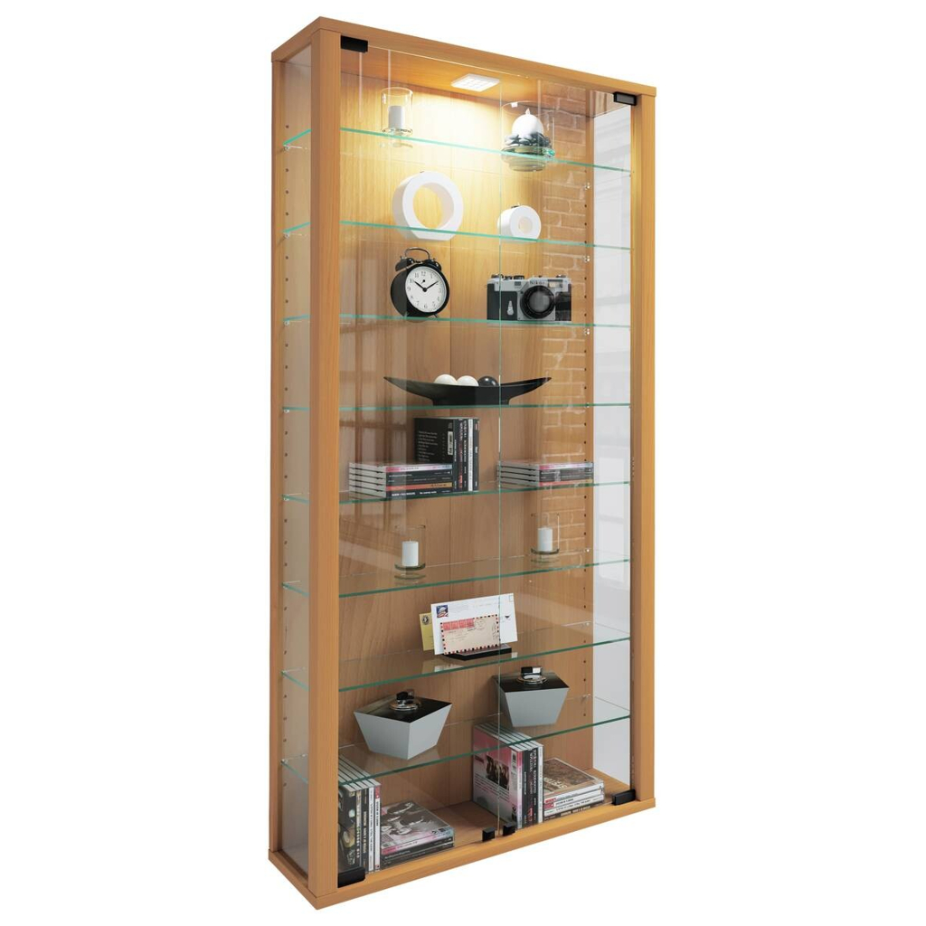 Vitrine Vitrosa Maxi buche Nachbildung Holzwerkstoff Glas B/H/T: ca. 59x113x18 cm