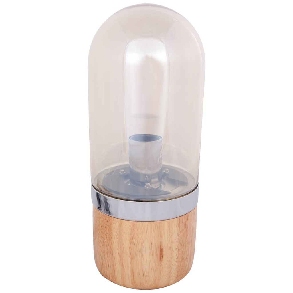 Kayoom Tischleuchte Malbi 525 champagner Holz B/H/L: ca. 14x33x14 cm E27 1 Brennstellen